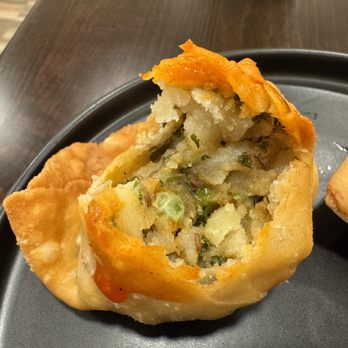 Ms Tiffin - Inside of vegetable samosa~ - Indian Near Me - Vancouver, British Columbia Ms Tiffin - Inside of vegetable samosa~ - Indian Near Me - Vancouver, British Columbia
