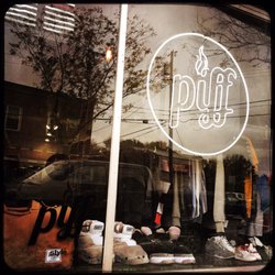 CACHE - Piff entrance. Great name, sharp shop