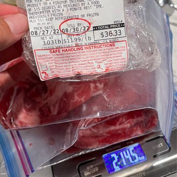 Costco - Sliced ribeye. Sticker shows 3lbs. Weighed at home just above 2lbs - Wholesale Stores Near Me - Alhambra, California Costco - Sliced ribeye. Sticker shows 3lbs. Weighed at home just above 2lbs - Wholesale Stores Near Me - Alhambra, California