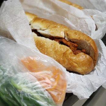 Pho Cali - Grilled pork Vietnamese sandwich with veggies on the side - Vietnamese Near Me - Macon, Georgia Pho Cali - Grilled pork Vietnamese sandwich with veggies on the side - Vietnamese Near Me - Macon, Georgia