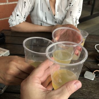 Truck Yard - Round one! Green tea shots! - Food Stands Near Me - Houston, Texas