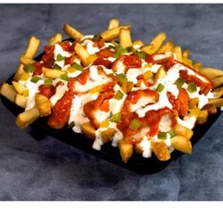 Pardon My Cheesesteak - The advertised loaded buffalo tender fries