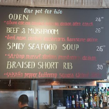 MeNami - Chalkboard menu - Japanese Near Me - Toronto, Ontario