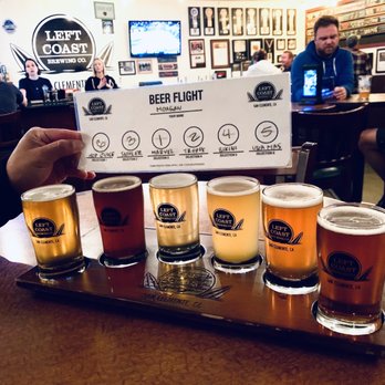 Left Coast Brewing - Flight - Breweries Near Me - San Clemente, California
