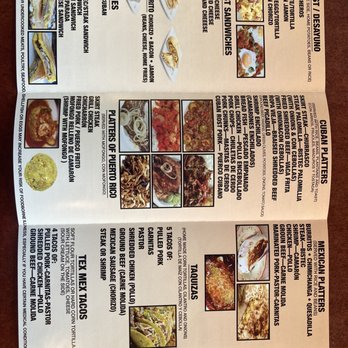 Dulce De Leche Cafe - The other side of the menu. - Cuban Near Me - Flagler Beach, Florida