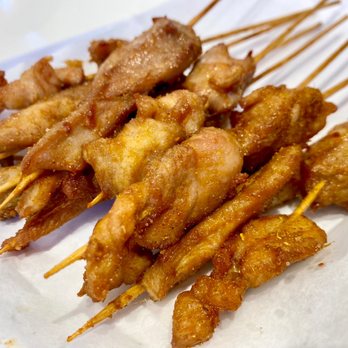 Fish With You - Chicken skewers were super tender, juicy and flavorful - Szechuan Near Me - Flushing, New York