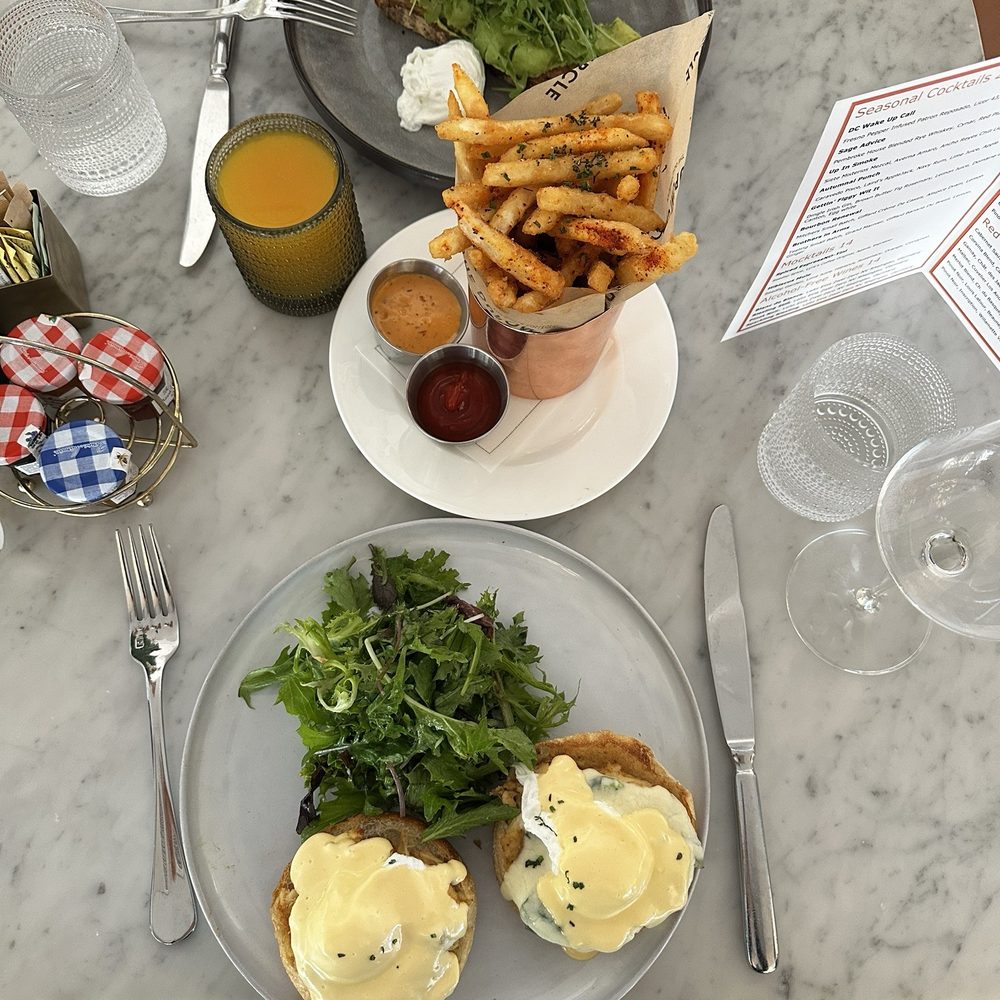 The Pembroke - Avocado Toast, fries and Crabcake Benedict. - New American Near Me - Washington, DC, District of Columbia The Pembroke - Avocado Toast, fries and Crabcake Benedict. - New American Near Me - Washington, DC, District of Columbia