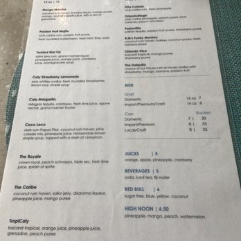 Calypso's Pool Bar & Grille - Menu - Cocktail Bars Near Me - Orlando, Florida Calypso's Pool Bar & Grille - Menu - Cocktail Bars Near Me - Orlando, Florida