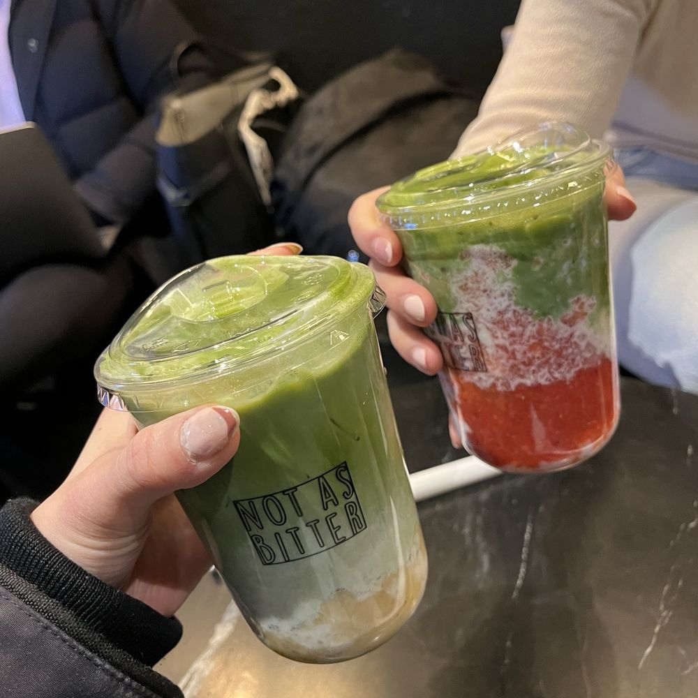 Not As Bitter - Banana Split and Strawberry Fields - Coffee & Tea Near Me - New York, New York Not As Bitter - Banana Split and Strawberry Fields - Coffee & Tea Near Me - New York, New York