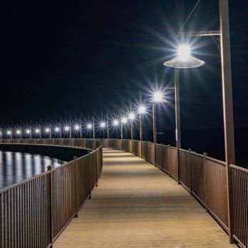 Beacon Hill at Cedar Creek Lake - Jetty lights at night - Property Management Near Me - Kemp, Texas Beacon Hill at Cedar Creek Lake - Jetty lights at night - Property Management Near Me - Kemp, Texas