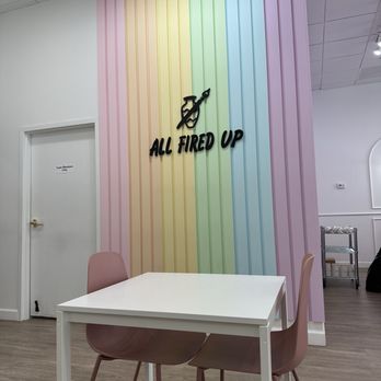 All Fired Up - Colorful signage - Paint-Your-Own Pottery Near Me - Orlando, Florida