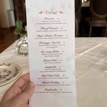 Carmine's - Desserts - Italian Near Me - Bellevue, Washington