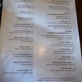 Lucky Belly - Menu - Bars Near Me - Honolulu, Hawaii