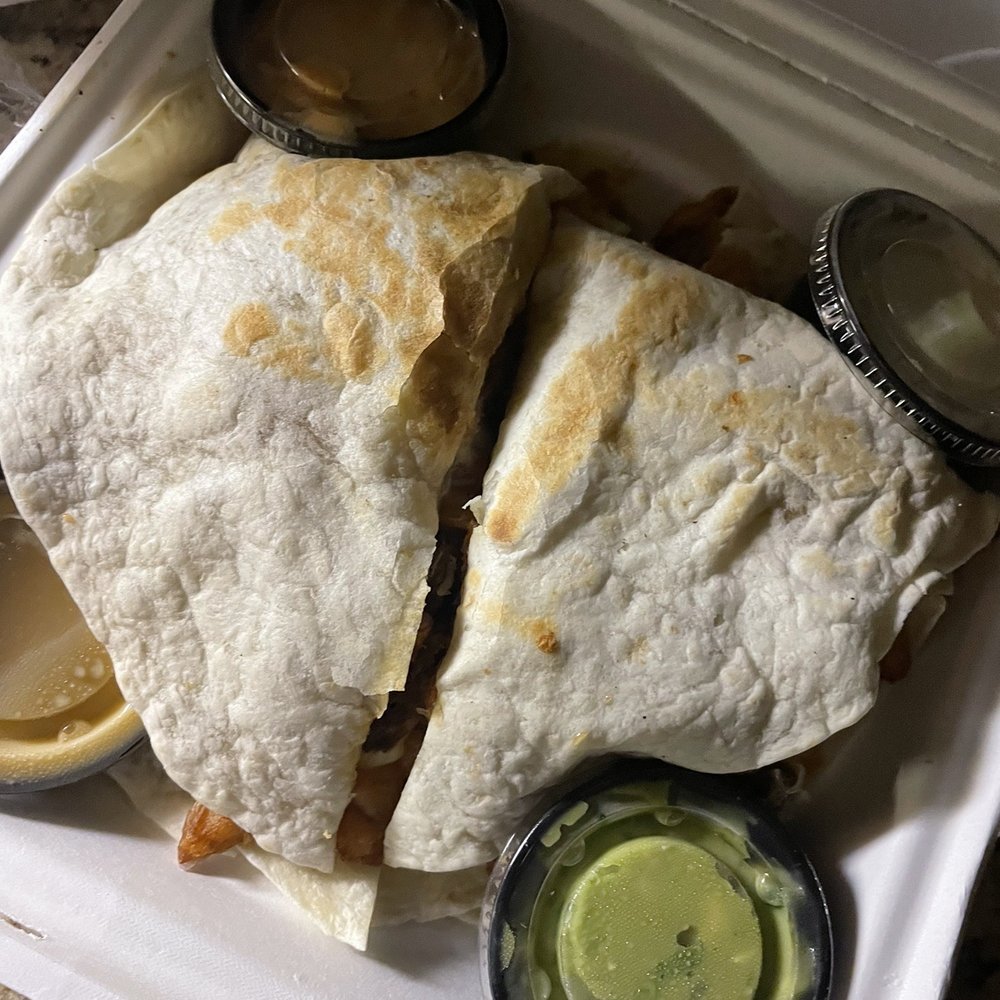 Man vs Fries - Quesadilla with fries n other stuff...dry af! - Food Delivery Services Near Me - Austin, Texas Man vs Fries - Quesadilla with fries n other stuff...dry af! - Food Delivery Services Near Me - Austin, Texas