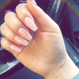Acrylic with shellac mani Acrylic with shellac mani