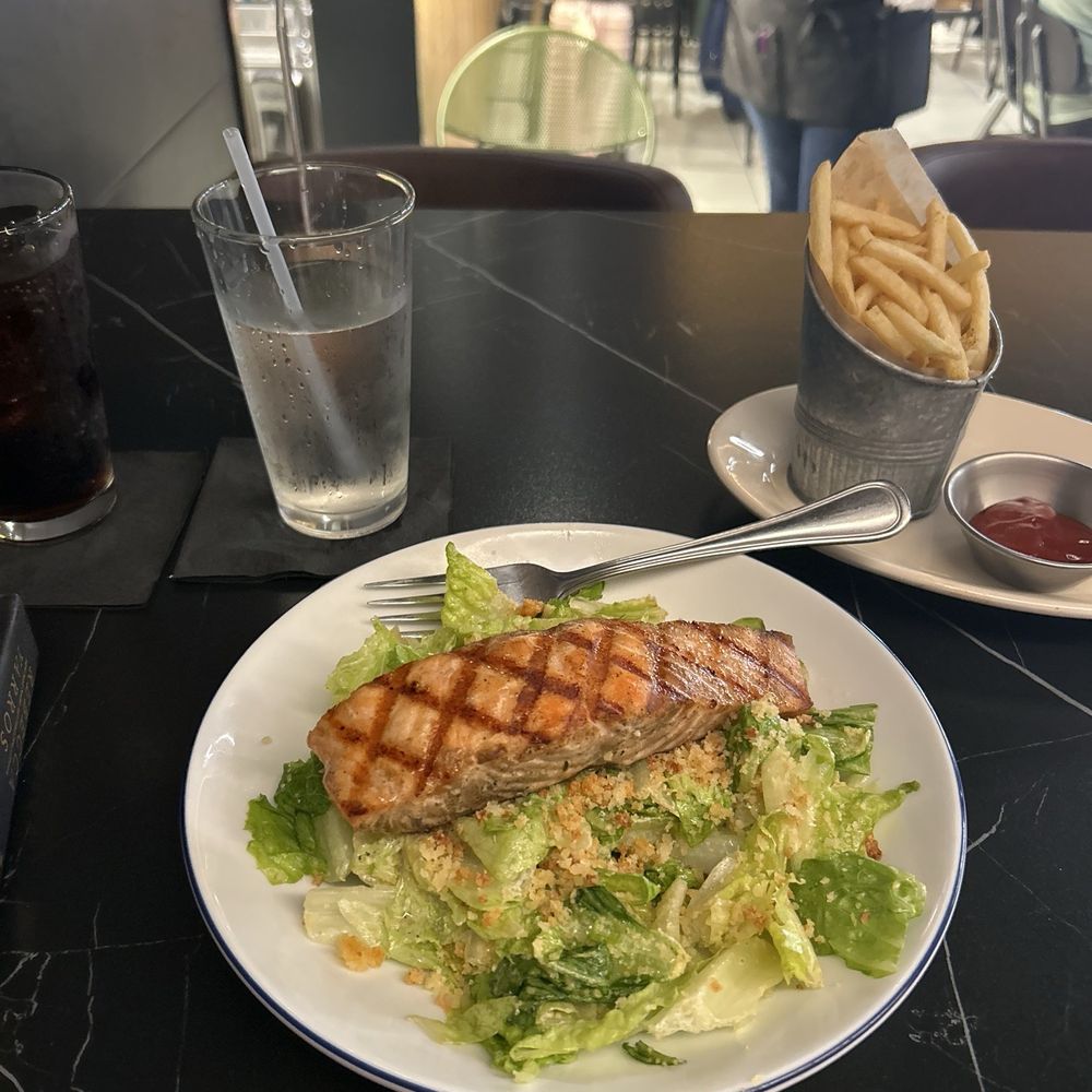 The Rustic - Spicy Salmon Caesar Salad & fries - Breakfast & Brunch Near Me - Houston, Texas The Rustic - Spicy Salmon Caesar Salad & fries - Breakfast & Brunch Near Me - Houston, Texas