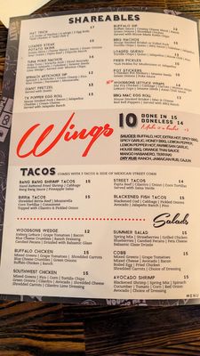 Menu photo 1 Woodson's Local Tap + Kitchen Conroe, TX