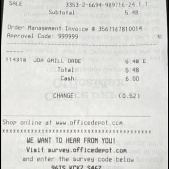 Office Depot - Printed total 3 papers, charged me $5.48 - Printing Services Near Me - West Covina, California Office Depot - Printed total 3 papers, charged me $5.48 - Printing Services Near Me - West Covina, California