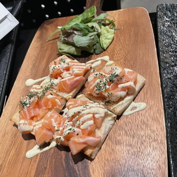 Shigotonin - Salmon crostini - Japanese Near Me - Las Vegas, Nevada Shigotonin - Salmon crostini - Japanese Near Me - Las Vegas, Nevada