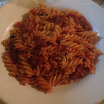 La Trattoria - Spiralli Con Salsiccie Mushroom, onion, fresh Italian sausage, with fresh tomato sauce - Italian Near Me - Adelaide, SA
