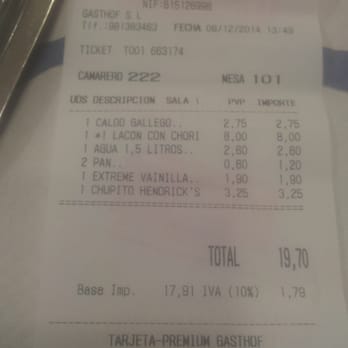 Gasthof Odeon - Nota del evento. - Spanish Near Me - Narón, C