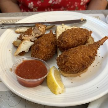 The Ariston Cafe - Stuffed shrimp with crab meat and cheese deep fried - American Near Me - Litchfield, Illinois The Ariston Cafe - Stuffed shrimp with crab meat and cheese deep fried - American Near Me - Litchfield, Illinois