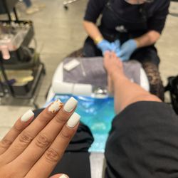 Sky Nail Spa and Tanning - Nail Design with Acrylic Nail Set / Basic Pedicure