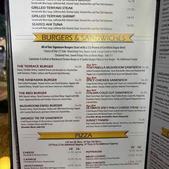 Sunset Terrace Restaurant & Lounge - Menu (entrees) - New American Near Me - Thousand Oaks, California Sunset Terrace Restaurant & Lounge - Menu (entrees) - New American Near Me - Thousand Oaks, California