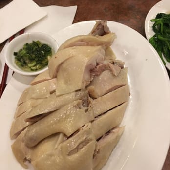 Congee Noodle House - 1/2 Steamed Chicken with Ginger & Green Onion served cold. You'll need more dipping sauce but a great dish when you're sick. - Noodles Near Me - Vancouver, British Columbia