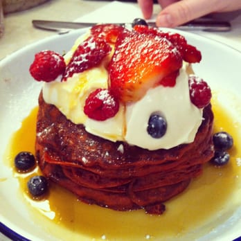 The Breakfast Club - Pancakes with Berries, Maple Syrup and Vanilla Cream - Breakfast & Brunch Near Me - London, XGL The Breakfast Club - Pancakes with Berries, Maple Syrup and Vanilla Cream - Breakfast & Brunch Near Me - London, XGL
