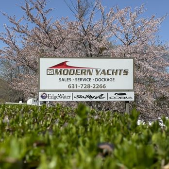 Modern Yachts - Front sign of our Hampton Bays location. - Boating Near Me - Hampton Bays, New York