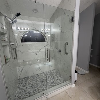 Hanover Floors Kitchen & Bath - Removed the jacuzzi tub and replaced with a large walk-in shower. - Carpeting Near Me - Tampa, Florida Hanover Floors Kitchen & Bath - Removed the jacuzzi tub and replaced with a large walk-in shower. - Carpeting Near Me - Tampa, Florida