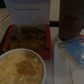 Chick-fil-A - Mac & Cheese, Chick-fil-A Chick-n-Strips, Iced Coffee - Fast Food Near Me - Mechanicsburg, Pennsylvania