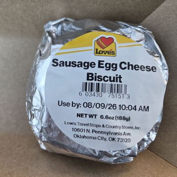 Love's Travel Stop - Sausage egg and cheese biscuit - Convenience Stores Near Me - Las Vegas, New Mexico Love's Travel Stop - Sausage egg and cheese biscuit - Convenience Stores Near Me - Las Vegas, New Mexico