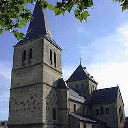 Restaurant Smaak & Vermaak - Photo of Pancratiuskerk (Catholic Cathedral of Saint Pancras in Heerlen). The restaurant is directly across from the cathedral.