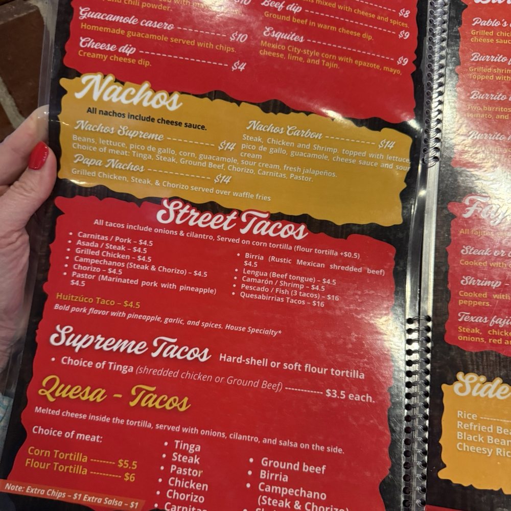 Tacos Don Pablo - Menu 1/26 - Mexican Near Me - Plainfield, Indiana Tacos Don Pablo - Menu 1/26 - Mexican Near Me - Plainfield, Indiana