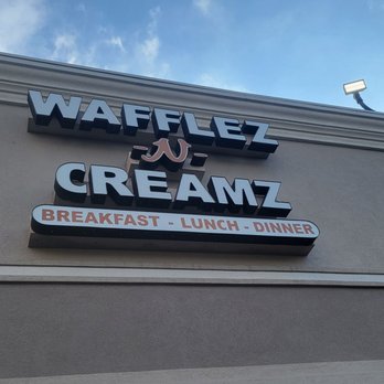Wafflez-N-Creamz - Signage outside - Ice Cream & Frozen Yogurt Near Me - Humble, Texas