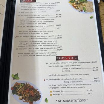 Thai House - Menu - Thai Near Me - Midland, Texas