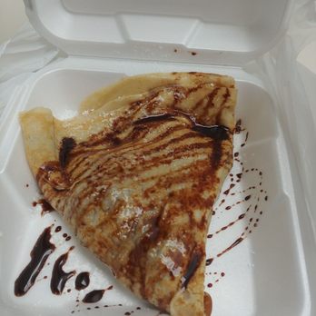 OMG Crepes - Strawberry nutella crepe with chocolate& powdered sugar on top! - Creperies Near Me - National City, California OMG Crepes - Strawberry nutella crepe with chocolate& powdered sugar on top! - Creperies Near Me - National City, California