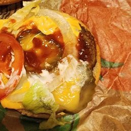 Burger with pickles and onions Burger with pickles and onions