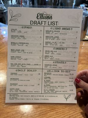 Menu photo 2 Ellison Brewery & Spirits East Lansing, MI