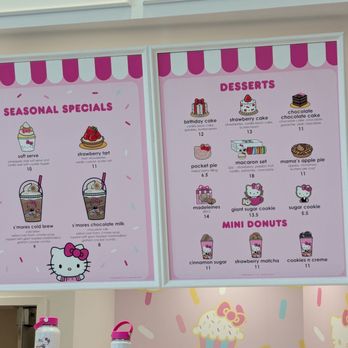 Hello Kitty Cafe - August 4, 2025 food and drink menu. - Themed Cafes Near Me - Santa Clara, California