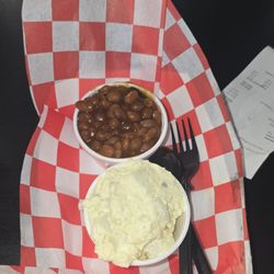 The Rib Shack - Cowboy Beans and southern potatoes salad