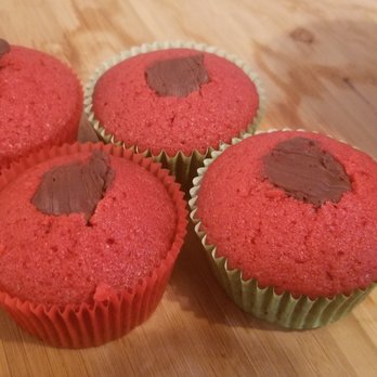 100 Proof Cupcakes - Red velvet cupcakes being filled with a whiskey ganache - Cupcakes Near Me - Sterling, Virginia 100 Proof Cupcakes - Red velvet cupcakes being filled with a whiskey ganache - Cupcakes Near Me - Sterling, Virginia