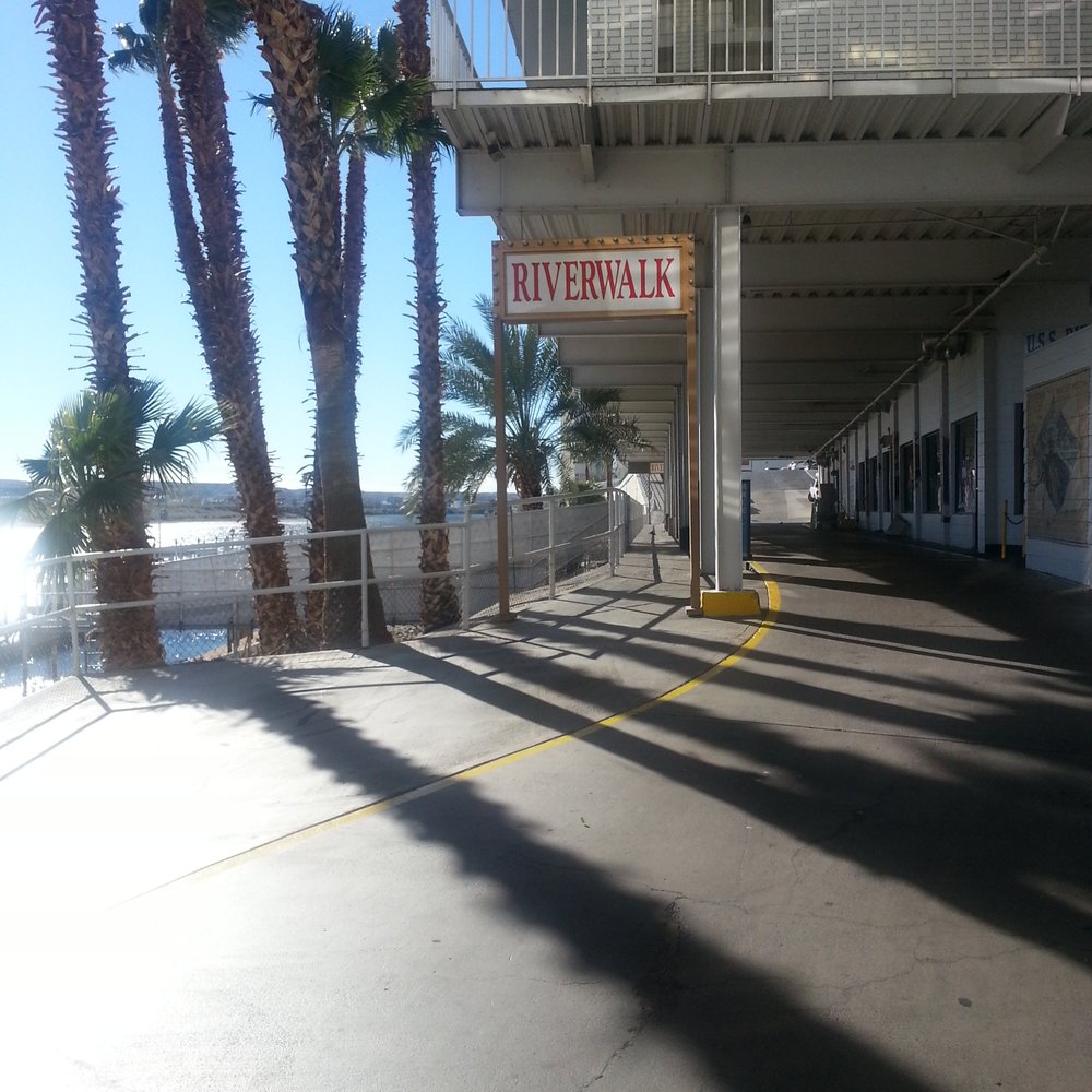 The Riverwalk starts at riverside The Riverwalk starts at riverside