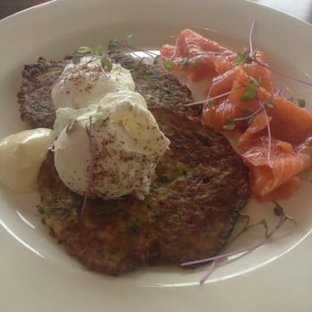 Rosey's Cafe - Zucchini Fritters, Poached Eggs & Salmon - Cafes Near Me - Unley, SA Rosey's Cafe - Zucchini Fritters, Poached Eggs & Salmon - Cafes Near Me - Unley, SA