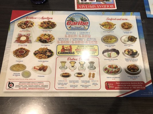 Menu photo 2 Caribe Cafe Restaurant Miami, FL Menu photo 2 Caribe Cafe Restaurant Miami, FL