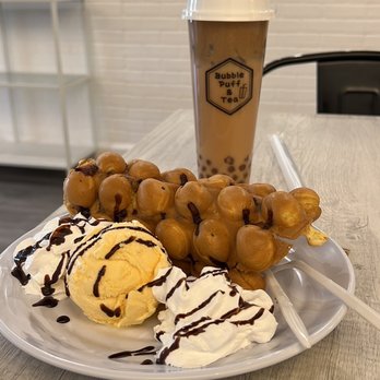 Bubble Puff & Tea - Bubble Puff with nutella - Bubble Tea Near Me - Pasadena, California