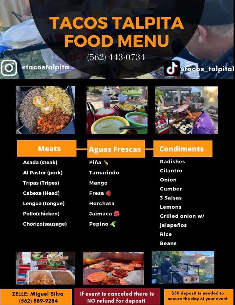 TACOS TALPITA Updated July 2024 721 Rosecrans Ave, Compton, California Mexican
