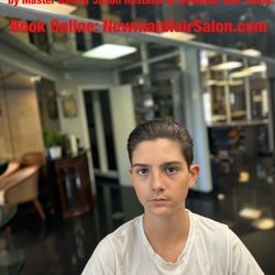 New Man Hair Salon - Haircut and Eyebrow Cleaning with Straight Razor by Master Barber Jason Rostami at NewMan Hair Salon. 
Book Online: www.NewmanHairSalon.com
